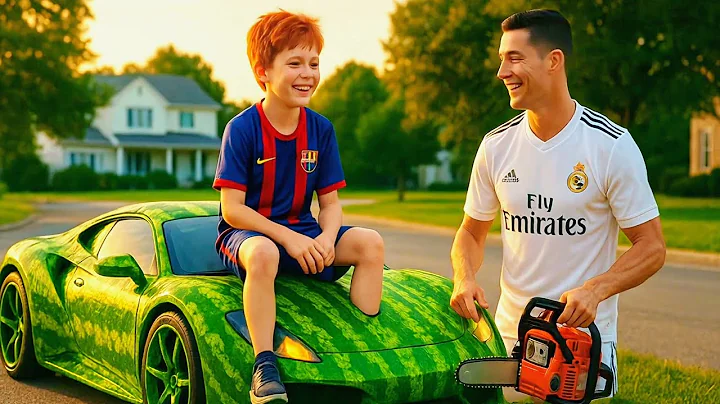 Ronaldo Jr vs Messi Jr | Ultimate Watermelon vs Orange Race!
