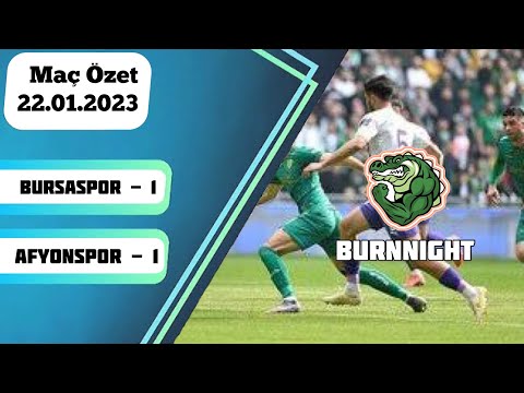 Bursaspor 1 - 1 Afyonspor Maç özet 22.01.2023 #bursaspor