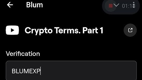 Crypto Terms. Part 1 Blum Video Code | Blum New Video Keyword Code | New Blum Verify Code