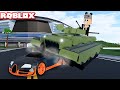 Tank ile Önüme Çıkan Herkesi Ezdim! Araba Kapışması - Roblox Car Crushers 2