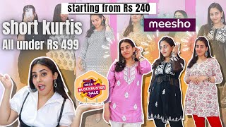 Meesho short kurti haul under Rs 399 for women | kurtis for college & office | Vanya singh #meesho