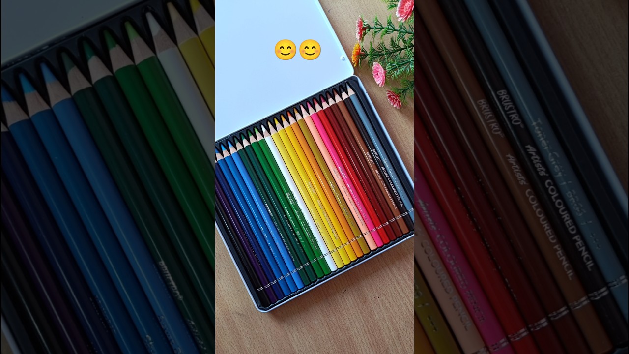 My new pencil colour 😊 || Brustro colour pencil unboxing