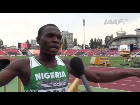 WYC Donetsk 2013 - Ejowvokoghene Divine ODUDURU NGR - 200m Boys - Semi-final