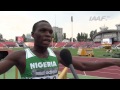 Mixed Zone | Divine Oduduru | IAAF World Youth Championships Donetsk 2013