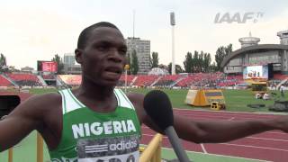 Mixed Zone | Divine Oduduru | IAAF World Youth Championships Donetsk 2013