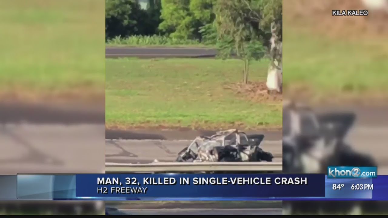 Man dies after single car crash on H2 in Mililani YouTube