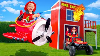 Adam becomes a firefighter🔥🚒 and more stories with little Adam