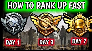 HOW TO RANK PUSH FAST IN PUBG MOBILE ? GET ACE IN 3 DAYS ? EASY WAY TO REACH CONQUEROR IN 7 DAYS