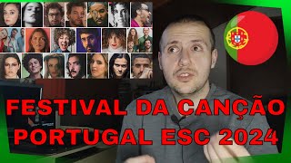 Festival da Canção Portugal ESC 2024 All Participants reaction