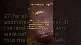 Leviticus 18:25-30 (NKJV)