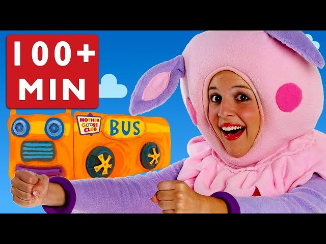 The Wheels on the Bus + More | Mother Goose Club Nursery Rhymes