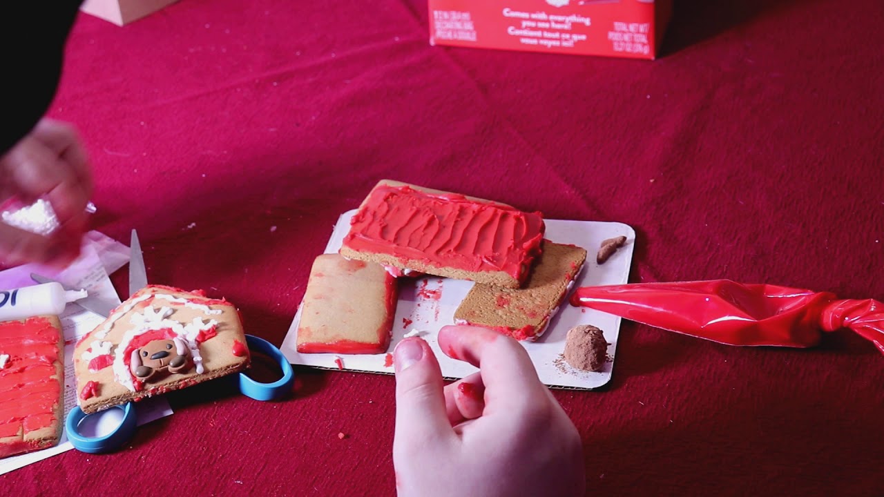 Justice Builds Gingerbread Doghouse