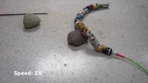 Snake robot locomotion - Demonstration of Rolling Hump Gait (Speed: 2x)