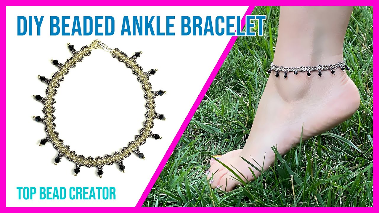 Pin by Tchaticekarel on halhal | Beaded ankle bracelets, Jewelry patterns, Beaded  anklets