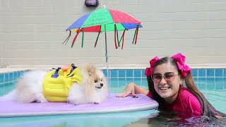 BANHO DA BELINHA NA PISCINA DE VERÃO