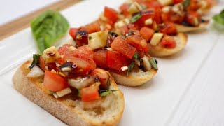 How To Make Bruschetta With Mozzarella Eats With Gasia