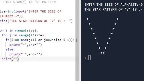 PYTHON PATTERN PROGRAM || PRINT STAR(*) IN LETTER 