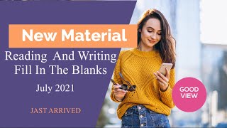 Reading And Writing Fill In The Blanks PTE ( July 2021) New Material