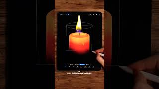 Realistic Candle Drawing + Animation