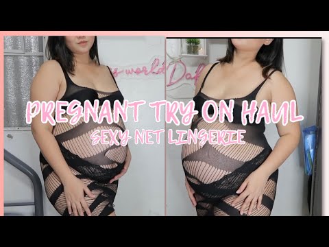 PREGNANT TRY ON HAUL | SEXY LINGERIE NET
