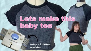 How to make the any-size Baby Tee for summer on a knitting machine