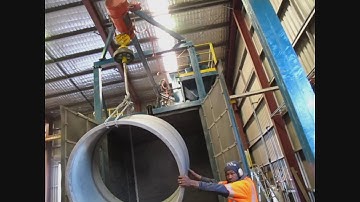 Spinner hanger hook shot blasting machine video