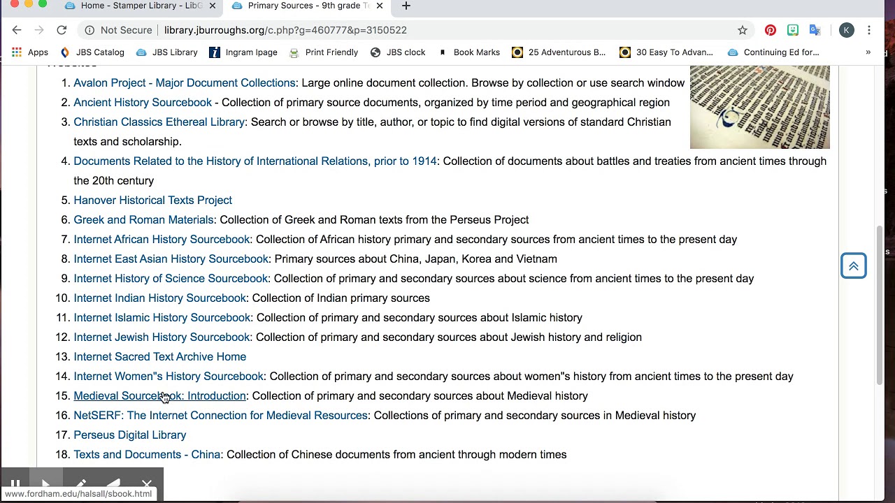 Finding Primary Sources and Digital Collections on the Web