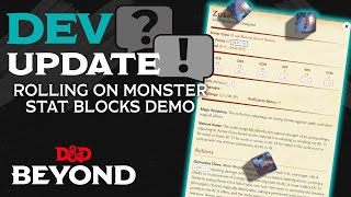 Rolling on Monster Stat Blocks Demo | Dev Update | D&D Beyond screenshot 3