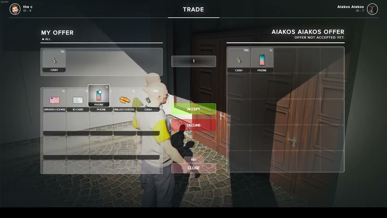 Fivem Trade System V2 (ESX, QBCORE)