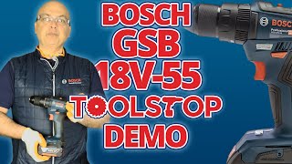 Bosch GSB 18V 55 Combi Drill | Exclusive Toolstop Demo