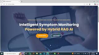 SymptoTrackAI Hybrid RAG Chatbot for Symptom Monitoring