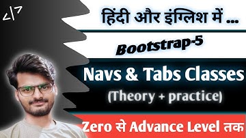 Navs And Tabs Classes | Bootstrap_5 Complete Series In Hindi And English | #part_32