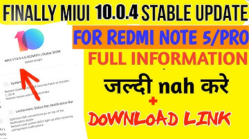 MIUI 10.0.4 UPDATE+DOWNLOAD LINK FOR REDMI NOTE 5 PRO👉ALL BUGS AND NEW FEATURES👉4K VIDEO?