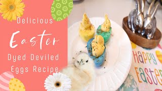 Delicious Dyed Easter Deviled Eggs Recipe