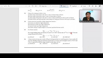 Doubt of Nuclear Physics of IIT JEE MAINS Module by RKH SIR