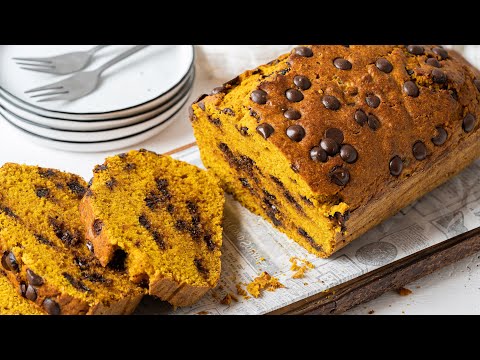 You Wouldn't Believe This Is Healthier | Chocolate Chip Pumpkin Bread Recipe