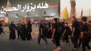 هله بزوار الحسين طريق مشاية الأربعين من النجف الأشرف إلى كربلاء المقدسه الزياره المليونيه ️?