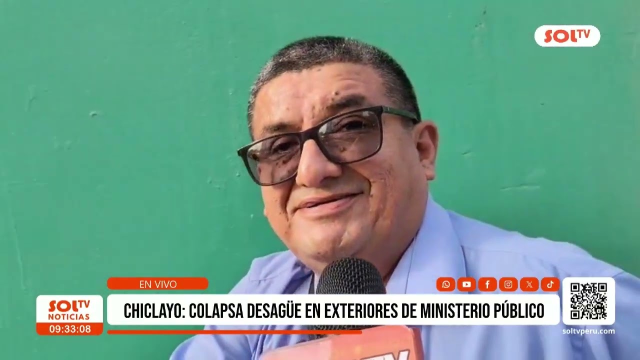 Chiclayo: colapsa desagüe de exteriores del Ministerio Público