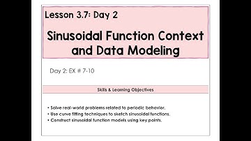 3.7-B Sinusoïdale functie context data modellering video