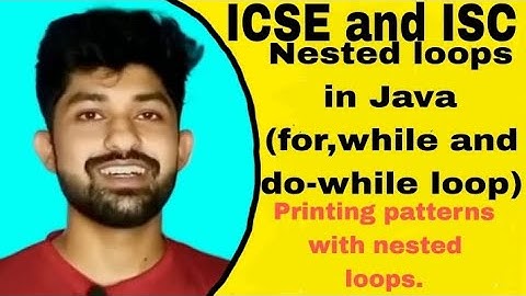 #Nested loops in java#ICSE and ISC