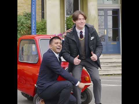 Faizal Khan and the Peel P50 Visit Eltham College