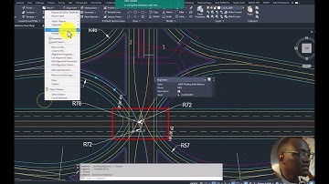 Single Point Urban Interchange ◇SPUI◇ Design Layout in Civil 3d Timelapse