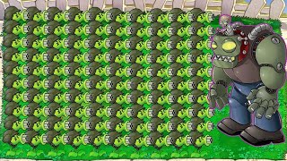 : 99 Gatling Pea vs 999 Giga Gargantuar Vs Zomboss  - Plants vs Zombies Battlez