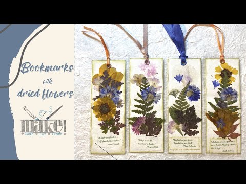Bookmarks with Dried Flowers