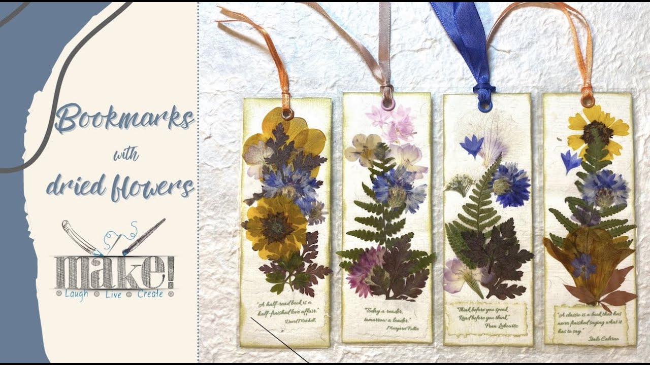 Bookmarks with Dried Flowers 