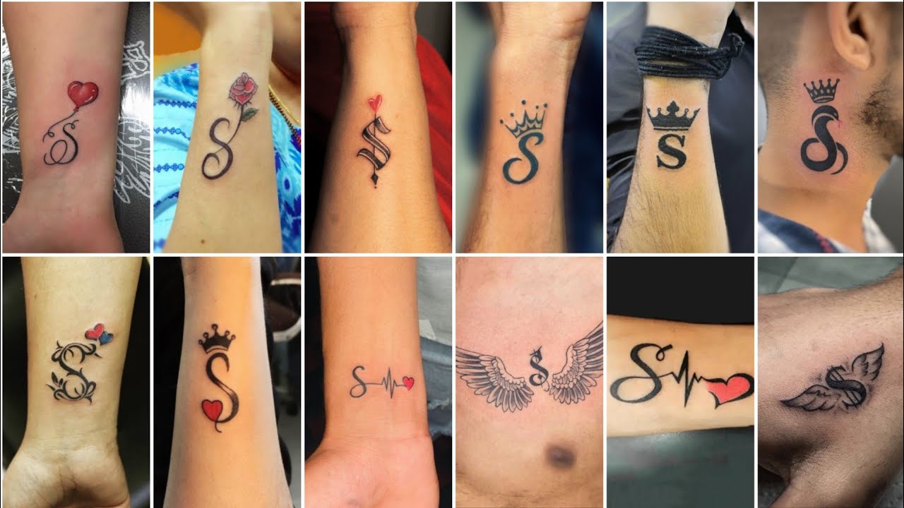 NEW SIMPLE BUT BEAUTIFUL DIFFERENT TYPES OF S LETTER TATTOO DESIGNS MAKING  WITH PENCIL - YouTube