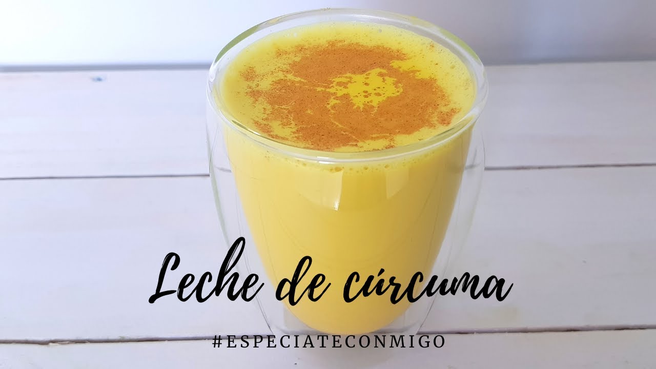 Leche dorada o golden milk. Receta de cocina fácil, sencilla y deliciosa