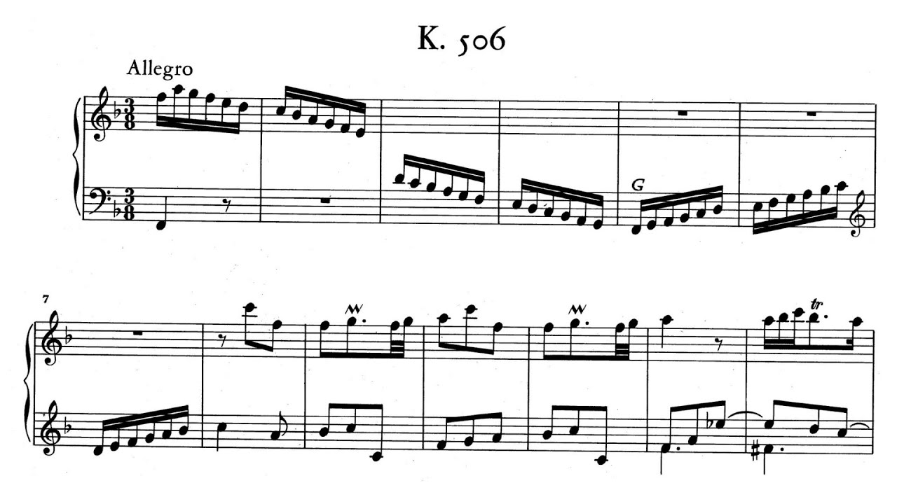 Scarlatti: Keyboard Sonata in F major, K.506 - YouTube
