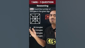 How Many Triangles in this Figure? - Reasoning | Best Tricks | MP Vyapam, SSC Exam, RRB Exam #shorts