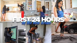 MOVING SERIES: spend the first 24 hours in the new house with me || S1E6 ♡